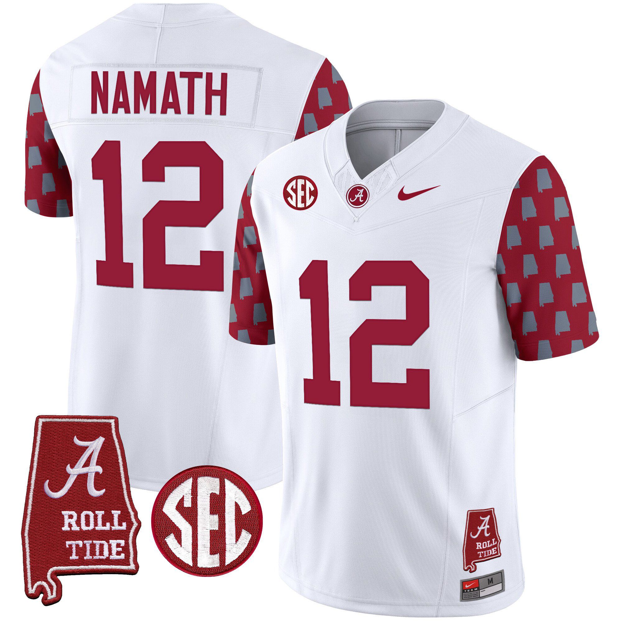 Men Alabama Crimson Tide #12 Namath White Vapor Limited 2024 Nike NCAA Jersey style 1->indianapolis colts->NFL Jersey